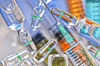 photo: syringe, ampoules